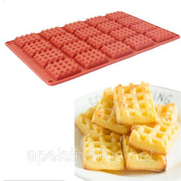 Купить Силиконовая форма для выпечки Waffel Round Мини вафли на 20 ячеек недорого
